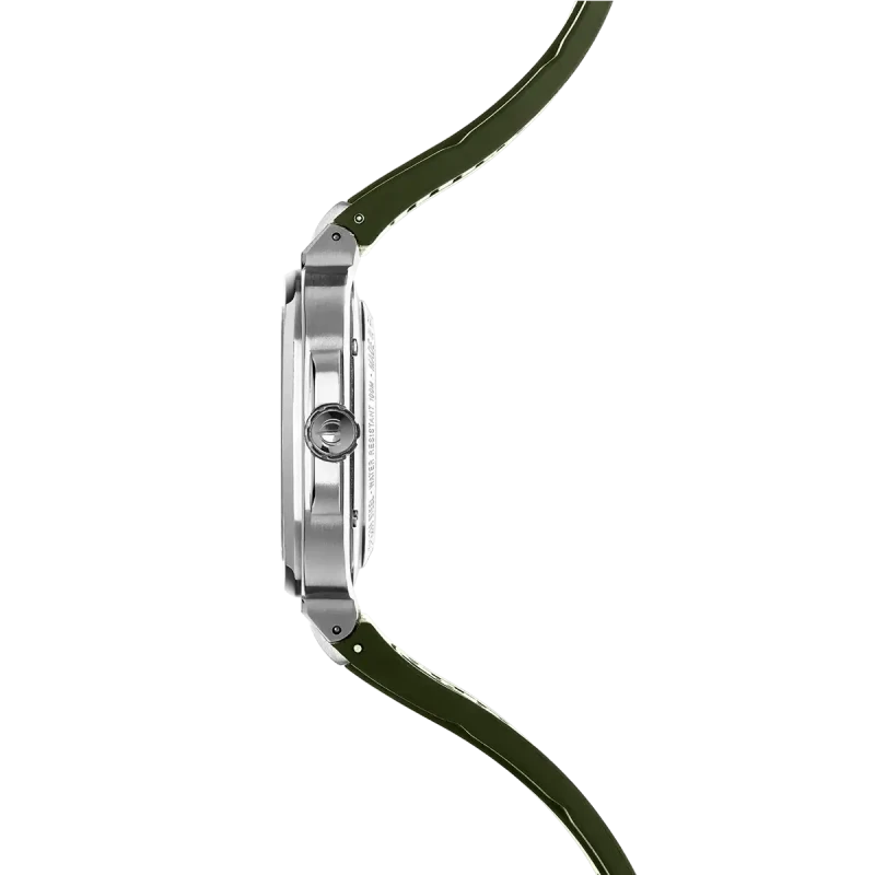 Michel Herbelin - Michel Herbelin Cap Camarat Square Quartz 12246A116CK – Kaki FKM