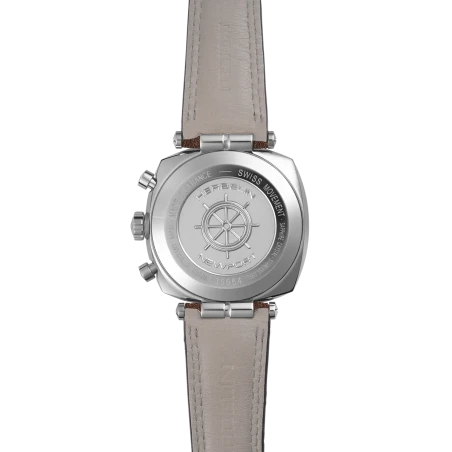 Michel Herbelin - Michel Herbelin Newport Héritage Chronographe 35664AP24BR – Acier Cuir Marron