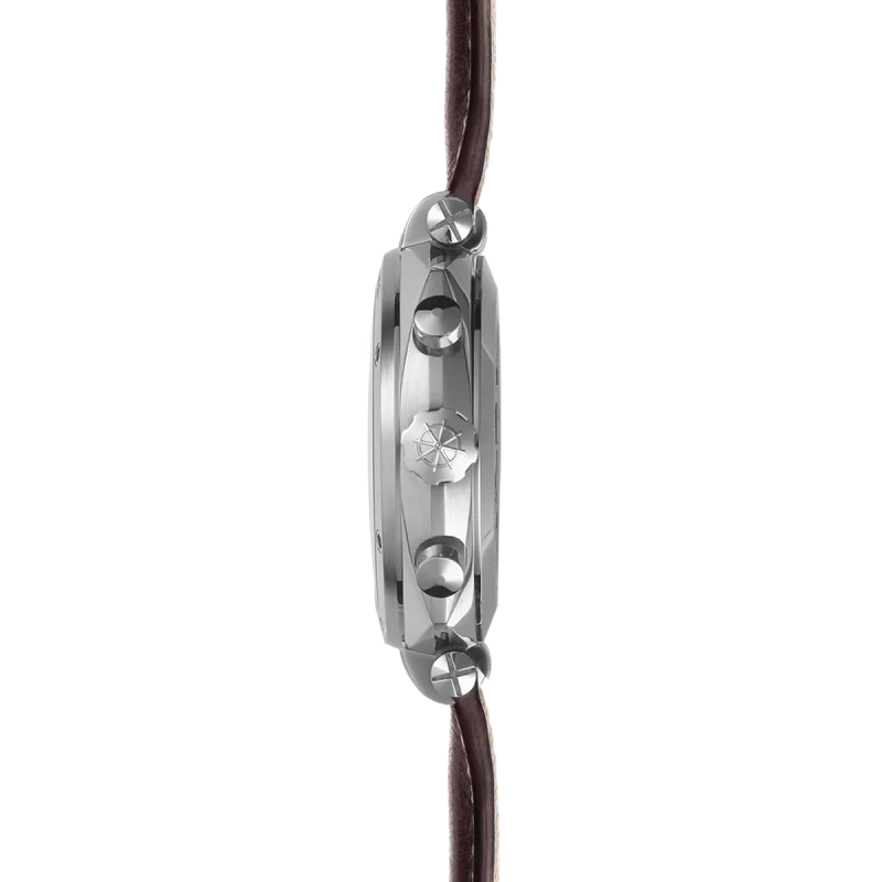 Michel Herbelin - Michel Herbelin Newport Héritage Chronographe 35664AP24BR – Acier Cuir Marron