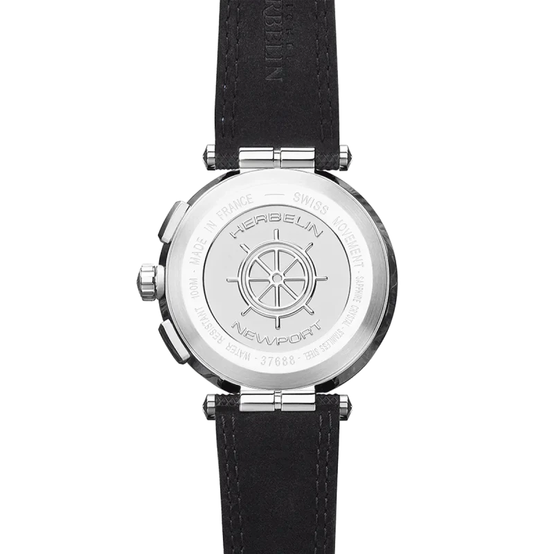 Michel Herbelin - Michel Herbelin Newport Chrono Quartz 37688AG65 – PVD Cuir Technique Noir