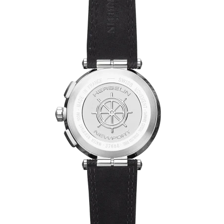 Michel Herbelin - Michel Herbelin Newport Chrono Quartz 37688AG65 – PVD Cuir Technique Noir