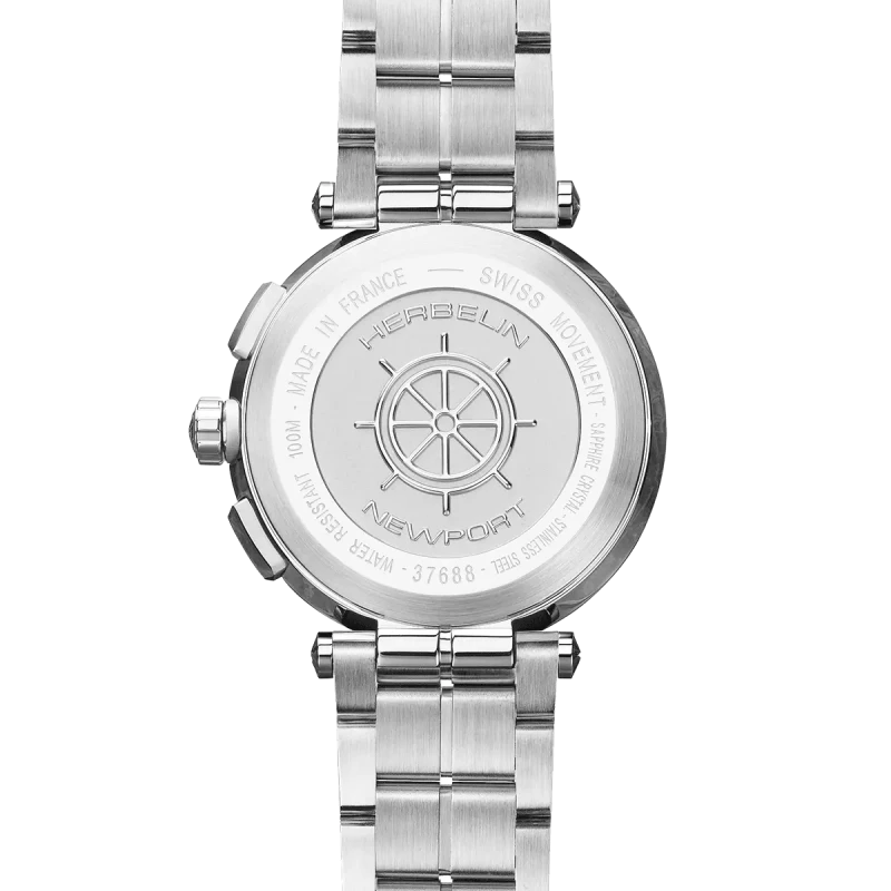 Michel Herbelin - Michel Herbelin Newport Chrono Quartz 37688B35 – Acier Bleu Dégradé