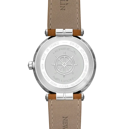 Michel Herbelin - Michel Herbelin Newport Quartz Date 12288A15GD – Acier Cuir Gold