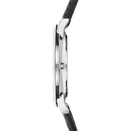 Michel Herbelin - Michel Herbelin Classique Quartz 12248AP08 – Argent Cuir Noir Homme