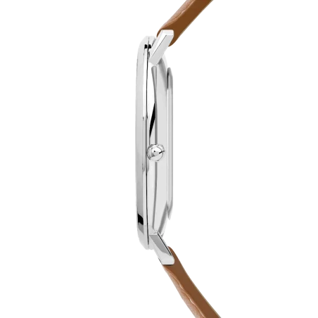 Michel Herbelin - Michel Herbelin City Quartz Bleu 19515AP15GD – Cuir Brun Acier