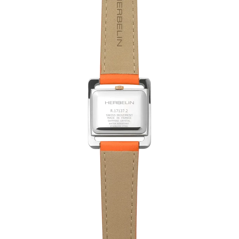 Michel Herbelin - Michel Herbelin V Avenue Quartz 17137TR11MD – Orange Cuir Femme