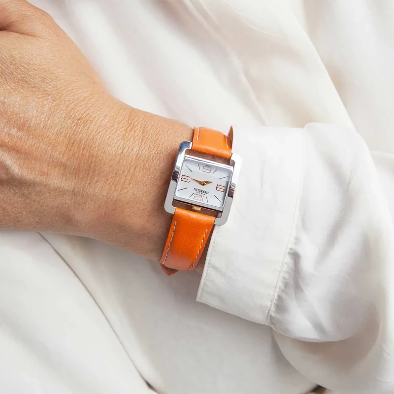 Michel Herbelin - Michel Herbelin V Avenue Quartz 17137TR11MD – Orange Cuir Femme