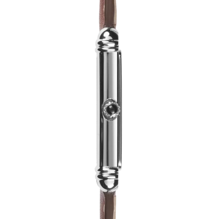 Michel Herbelin - Michel Herbelin Art Déco Quartz 17468AP22GD – Argent Cuir Brun Homme