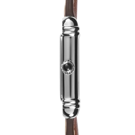Michel Herbelin - Michel Herbelin Art Déco Quartz 17478AP22GD – Argent Cuir Camel Femme