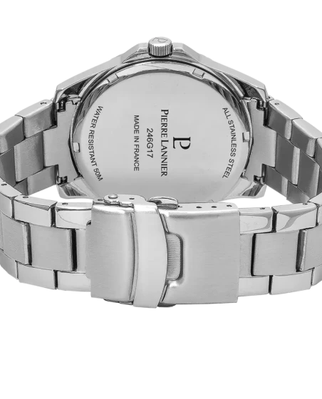 Pierre Lannier - Montre Pierre Lannier Métropolitain Homme Cadran Bleu Pétrole Bracelet Acier Argenté | 246G161