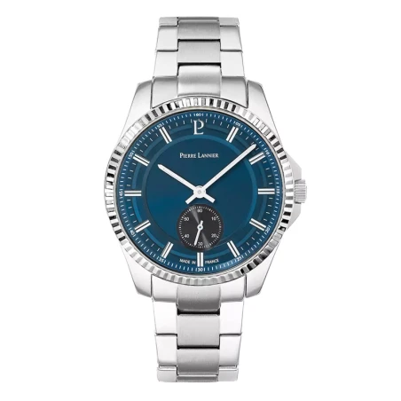 Pierre Lannier - Montre Pierre Lannier Métropolitain Homme Cadran Bleu Pétrole Bracelet Acier Argenté | 246G161
