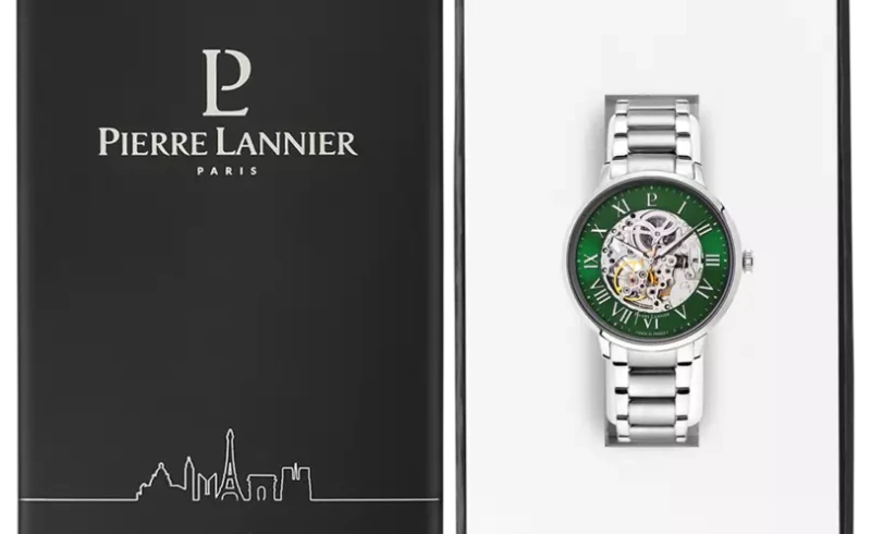 Pierre Lannier - Montre Pierre Lannier Automatic Homme Cadran Vert Squelette Acier Argenté | 317B171