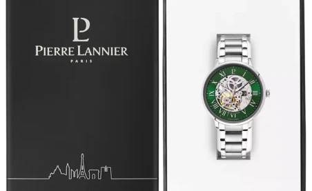 Pierre Lannier - Montre Pierre Lannier Automatic Homme Cadran Vert Squelette Acier Argenté | 317B171
