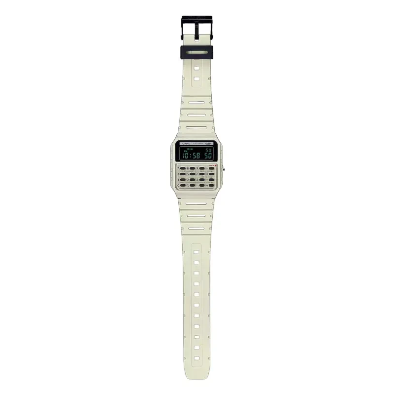 Casio - Montre Casio Vintage Heritage Colors Calculatrice Rétro Ivoire Beige | CA-53WB-8BEF