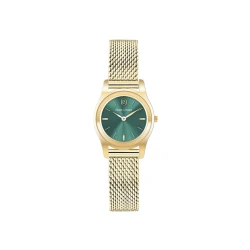 Montre Pierre Lannier Pya Femme Cadran Vert Boîtier Carré Doré Milanais | 091M572