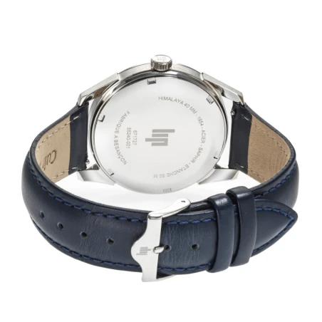 LIP - Montre Lip Himalaya 40 Saphir Homme Cadran Argenté Cuir Bleu | 671727