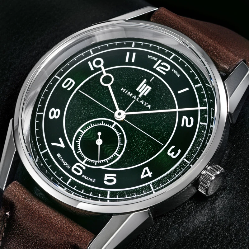 LIP - Montre Lip Himalaya 40 Homme Cadran Vert Cuir Brun | 671728