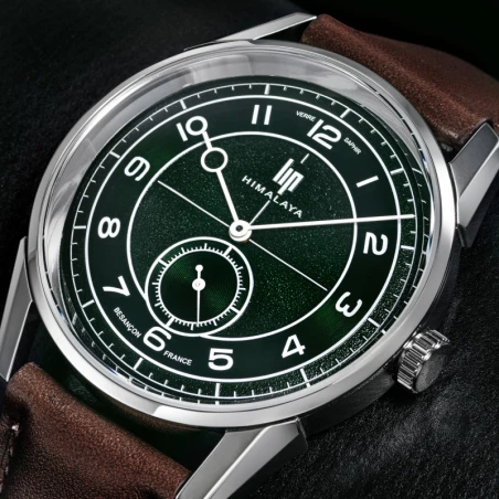 LIP - Montre Lip Himalaya 40 Homme Cadran Vert Cuir Brun | 671728