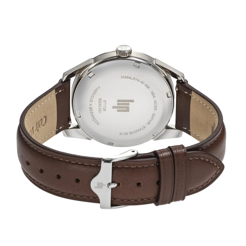 LIP - Montre Lip Himalaya 40 Homme Cadran Vert Cuir Brun | 671728