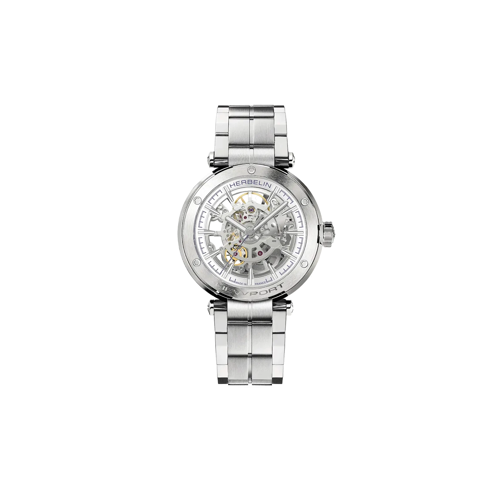 Michel Herbelin Newport squelette automatique acier