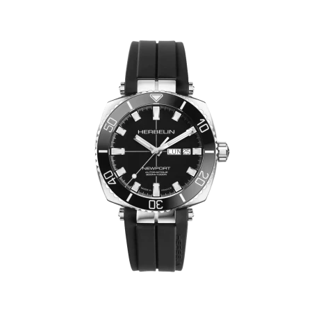 Michel Herbelin Newport – diver – noir –1774AN14CA vue de face
