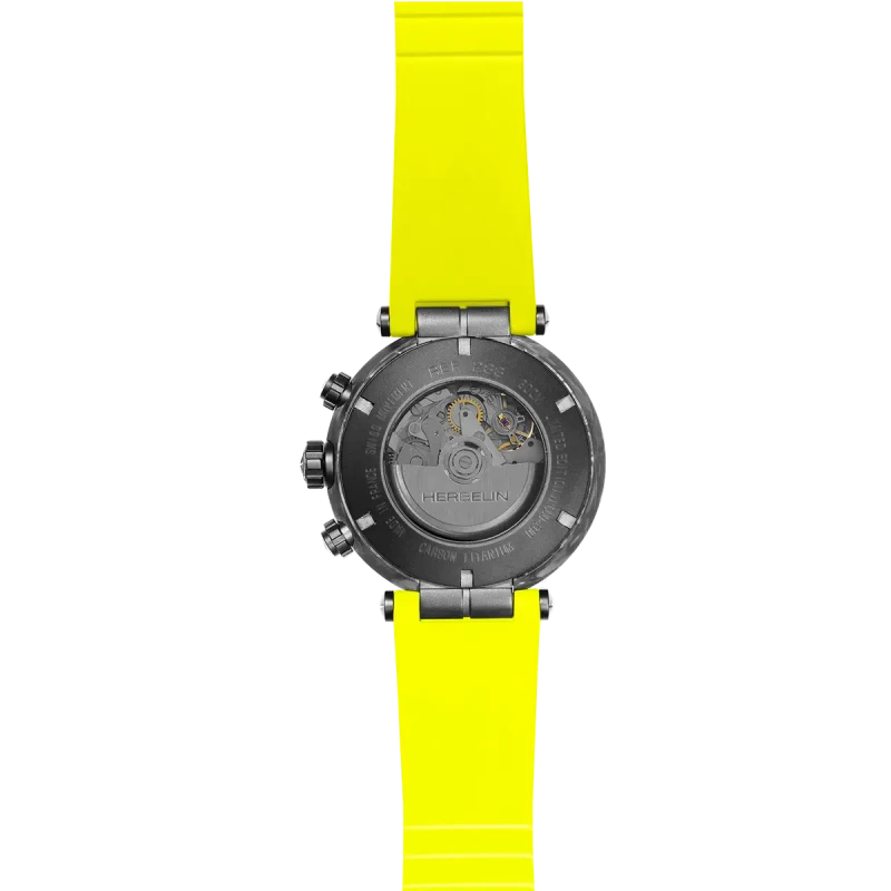 Michel Herbelin Newport – carbone titane – jaune – 288CTN14CY vue de dos
