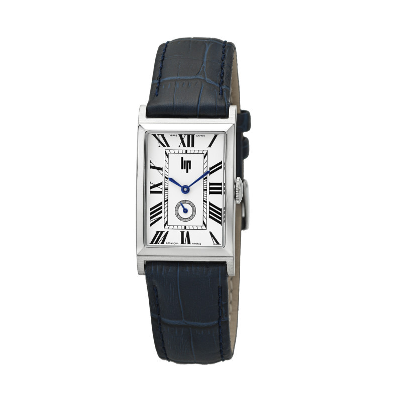 LIP - Montre LIP - Churchill T24 - Petite Seconde - Cuir Bleu Alligator