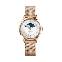 Montre Charlie Paris - SULLY Phase de Lune Doré rose