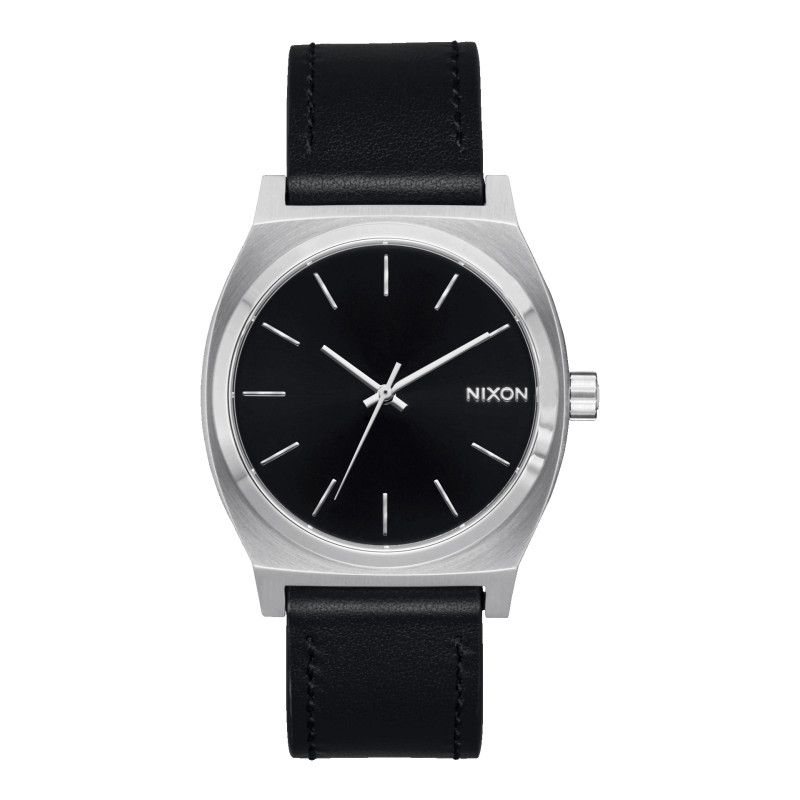 Montre Nixon - Time Teller Leather - Silver / Black