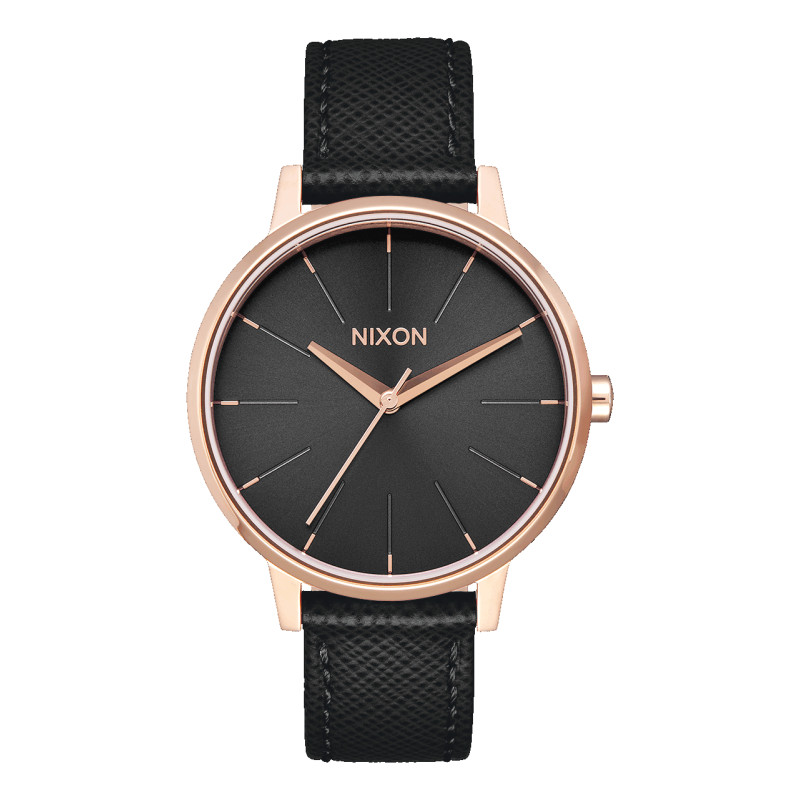 Montre Nixon - Kensington Leather - Rose Gold / Black