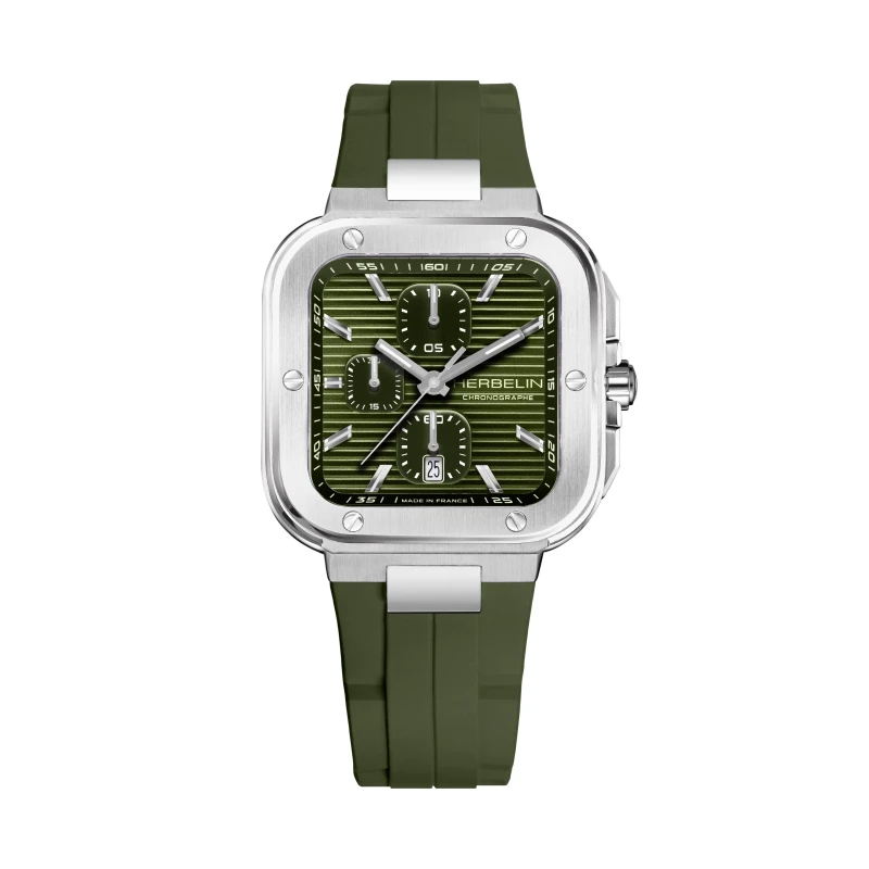 CAP CAMARAT SQUARE – CHRONOGRAPHE – KAKI & FKM | Club de la Montre