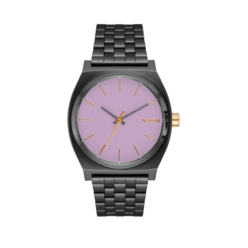 Montre Nixon - Medium Time Teller -  Gunmetal / Lavender / Gold