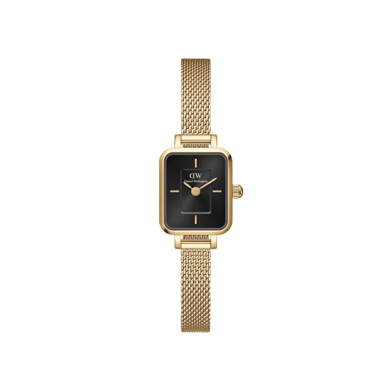 Montre Daniel Wellington - Quadro Mini Evergold Onyx - 15.4x18.2mm