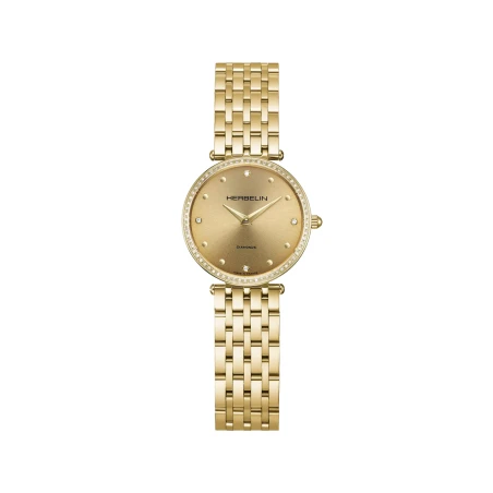 Montre Michel Herbelin - Epsilon - Quartz - PVD Or Jaune & Diamants
