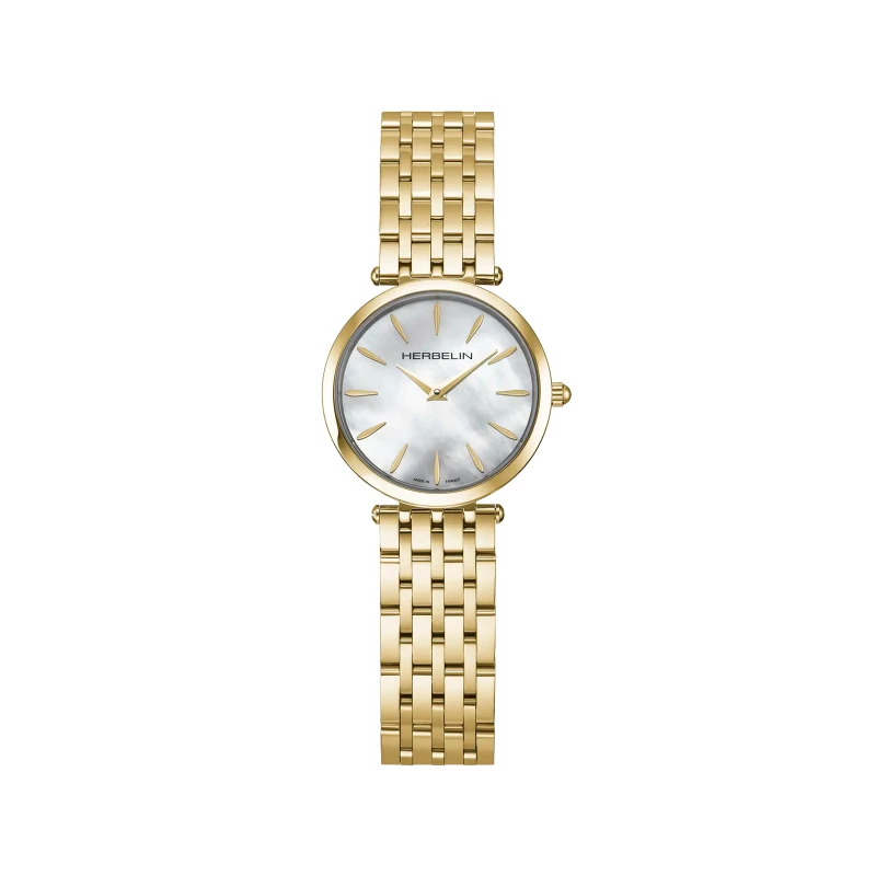 Montre Michel Herbelin - Epsilon - Quartz - PVD Or Jaune & Nacre