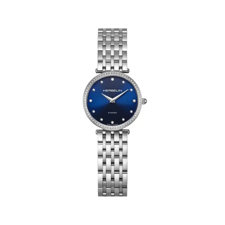 Montre Michel Herbelin - Epsilon - Quartz Acier - Bleu & Diamants
