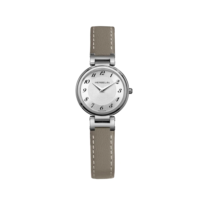 Montre Michel Herbelin - Lady H - Quartz - Acier & Cuir Taupe