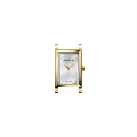 Montre Michel Herbelin - Antarès - Rectangle - Doré & Nacre