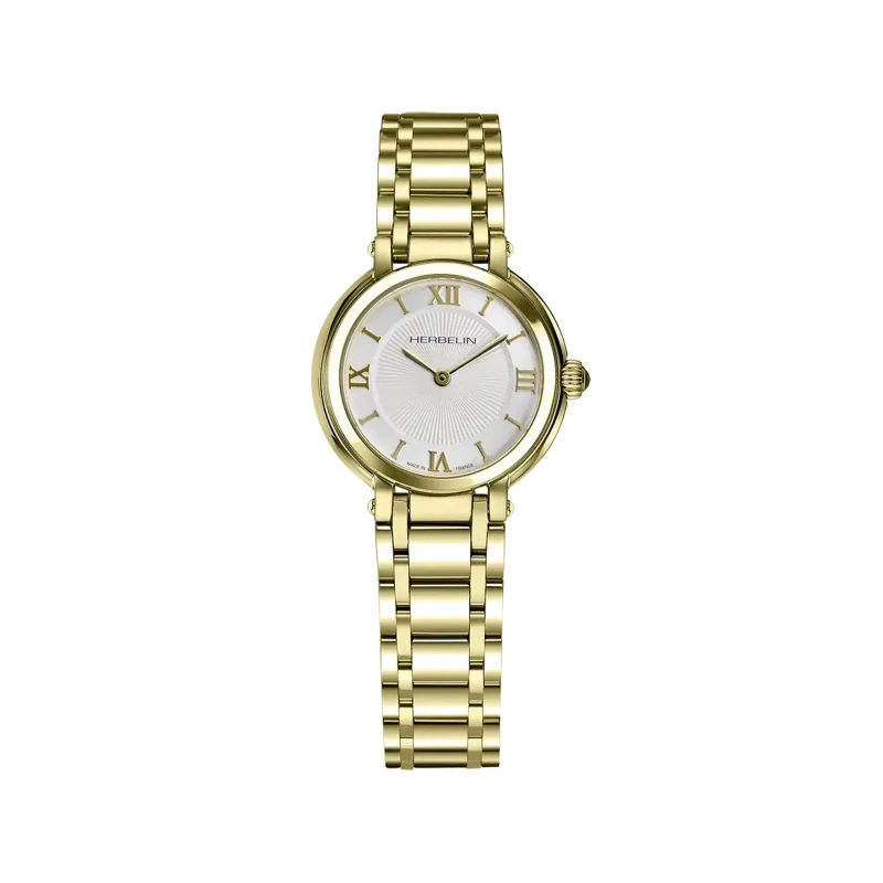 Montre Michel Herbelin - Galet - Quartz - PVD Or Jaune