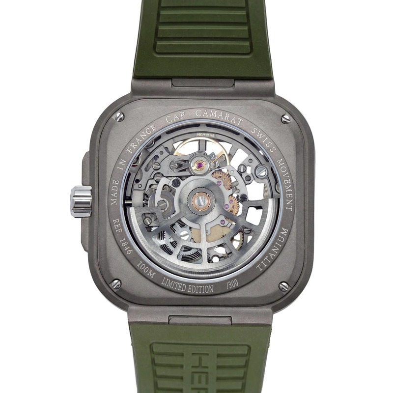 Montre Herbelin - Cap Camarat Square - Squelette - Titane Kaki