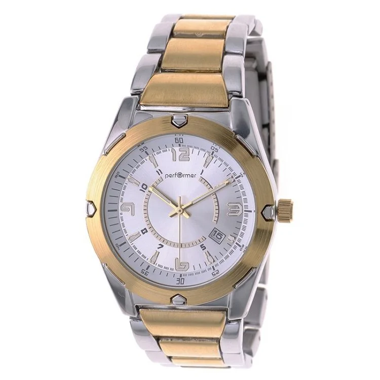 Profil Montre Performer Homme Métal Bicolore Doré et Argenté -7035512