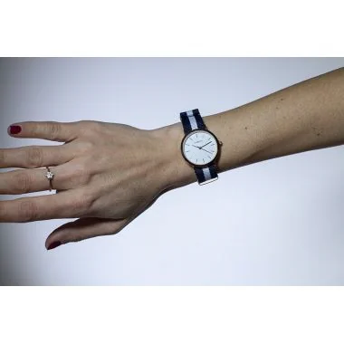 Portée Montre Performer Femme Nato Blanc et Bleu - 70912922