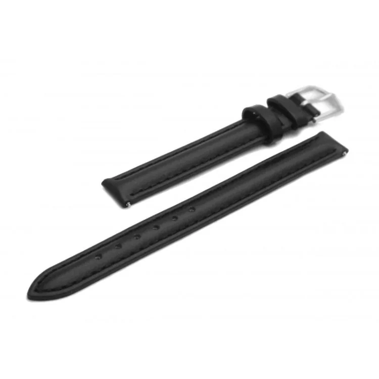 bracelet cuir noir lisse mat