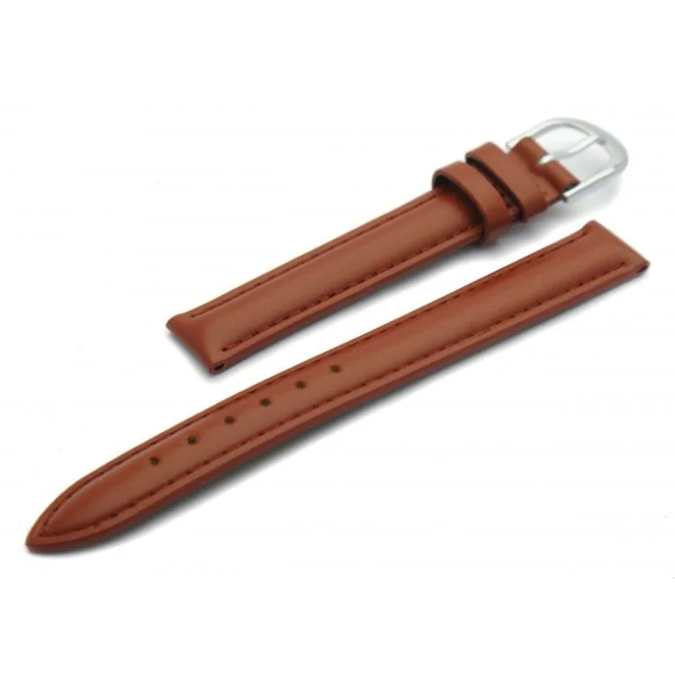 Bracelet cuir lisse mat marron clair