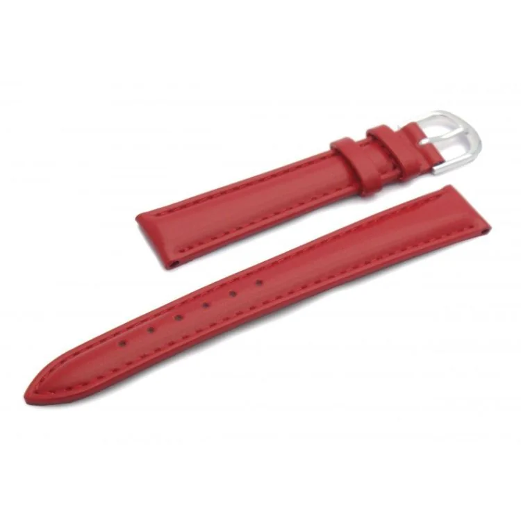 Bracelet cuir lisse mat rouge