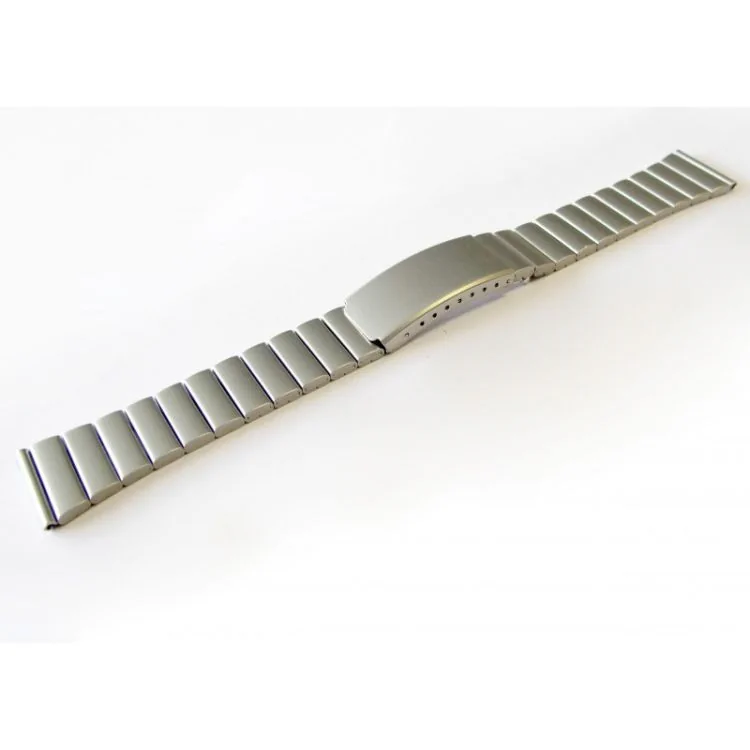 Bracelet métal boucle déployante chrome mat