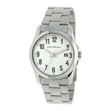 Face Montre Performer Homme Métal Argenté Lecture Facile 7035872
