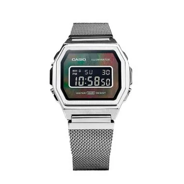 Face 2 Montre Casio Vintage Iconic Argenté Mixte A1000M-1BEF