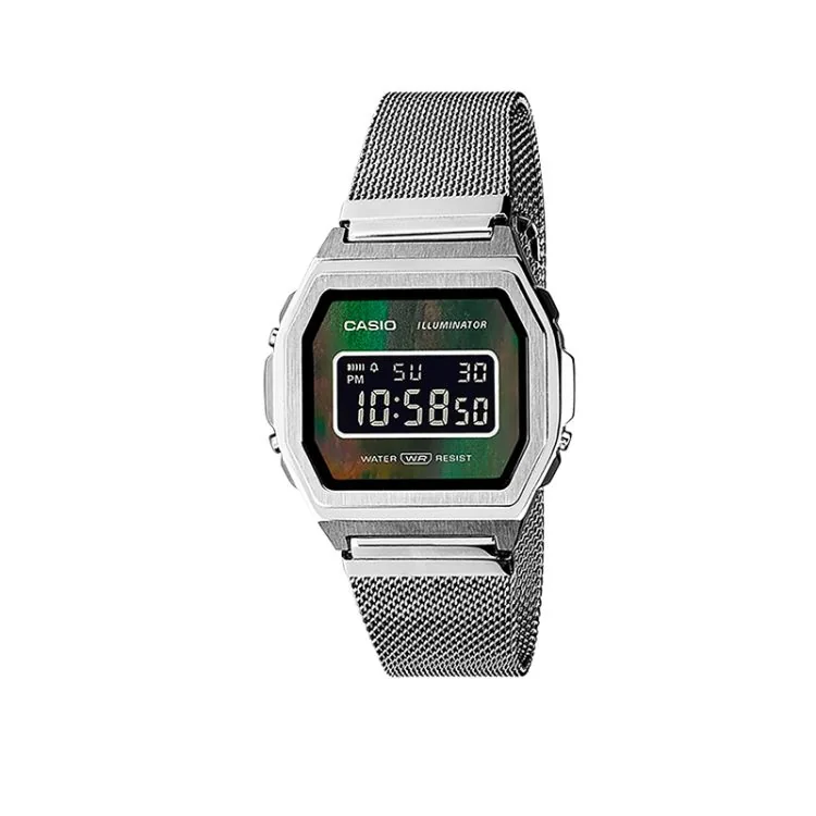 Face 3 Montre Casio Vintage Iconic Argenté Mixte A1000M-1BEF