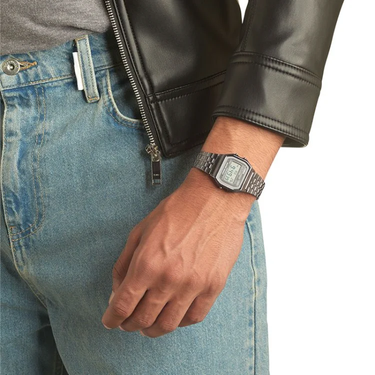 Portée Montre Casio Vintage Iconic Mixte Noire A158WETB-1AEF